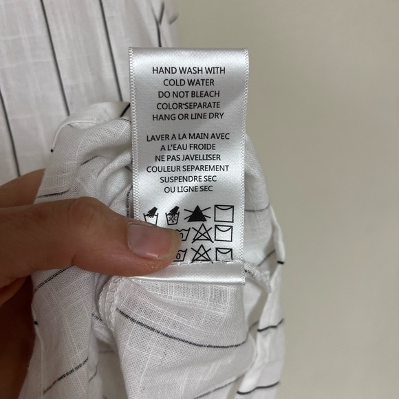 Classic White Striped women’s button down eri + Ali for Anthropologie - Picture 5 of 7